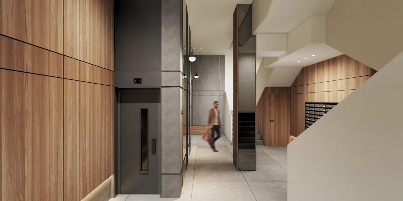 Proyecto de interiorismo en viviendas - Hall Edificio 2