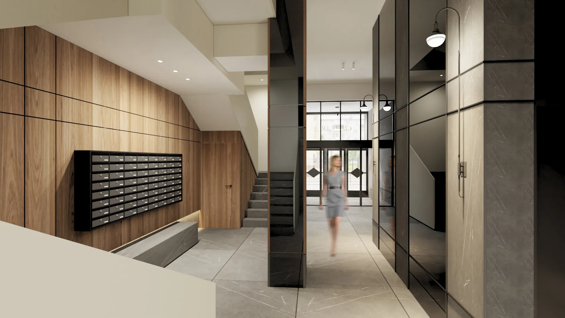 Proyecto de interiorismo en viviendas - Hall Edificio 3